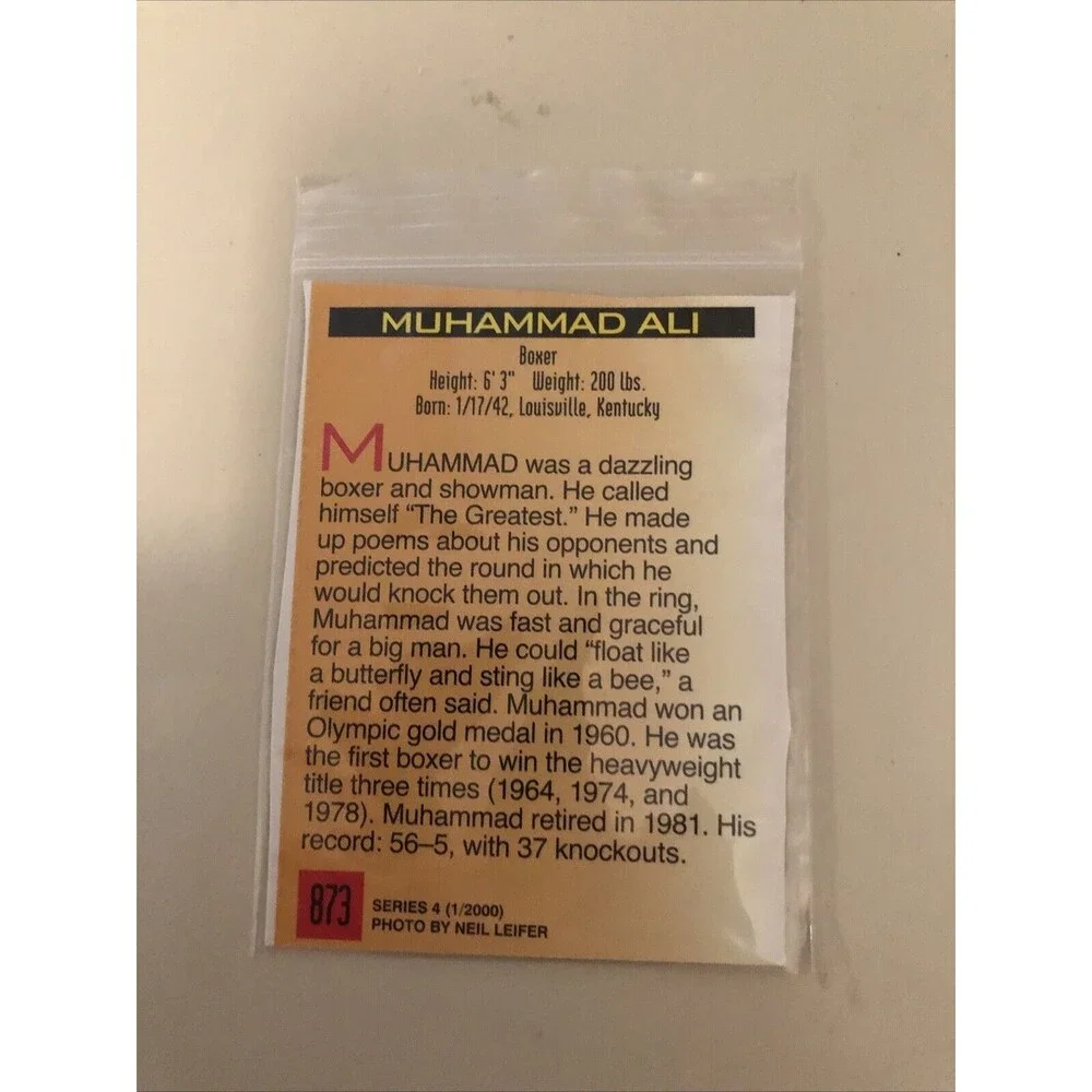 Muhammad Ali SI for Kids Card # 873 Athlete of the Decade 1970-79 Excellent Cond
